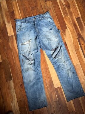 Saint Michael distressed  Light Blue Jeans